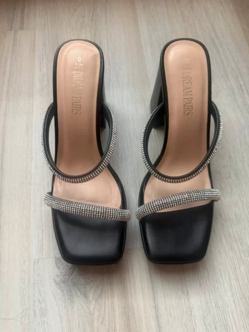 Rhinestone platform heels